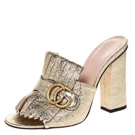 gucci marmont mules gold|Gucci handbags sale.